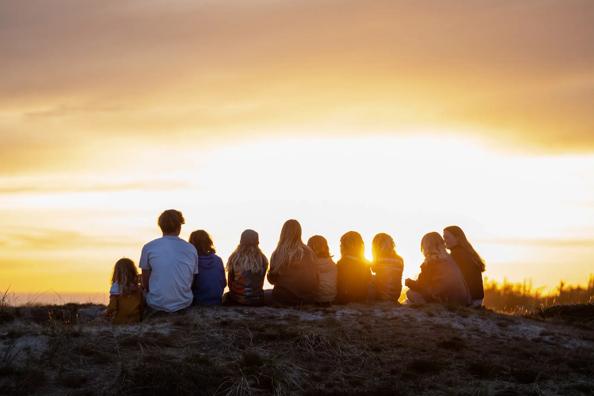 Solnedgang og hygge med familien | Foto: Kristian Skjødt